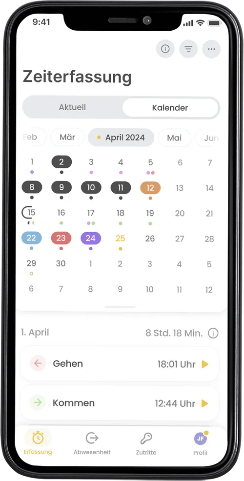 timeCard Go: Zeiterfassung auf dem Smartphone